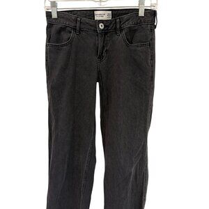 Abercrombie Kids Girls' Lightweight Low Rise Baggy Jeans Black Size 13-4 EUC